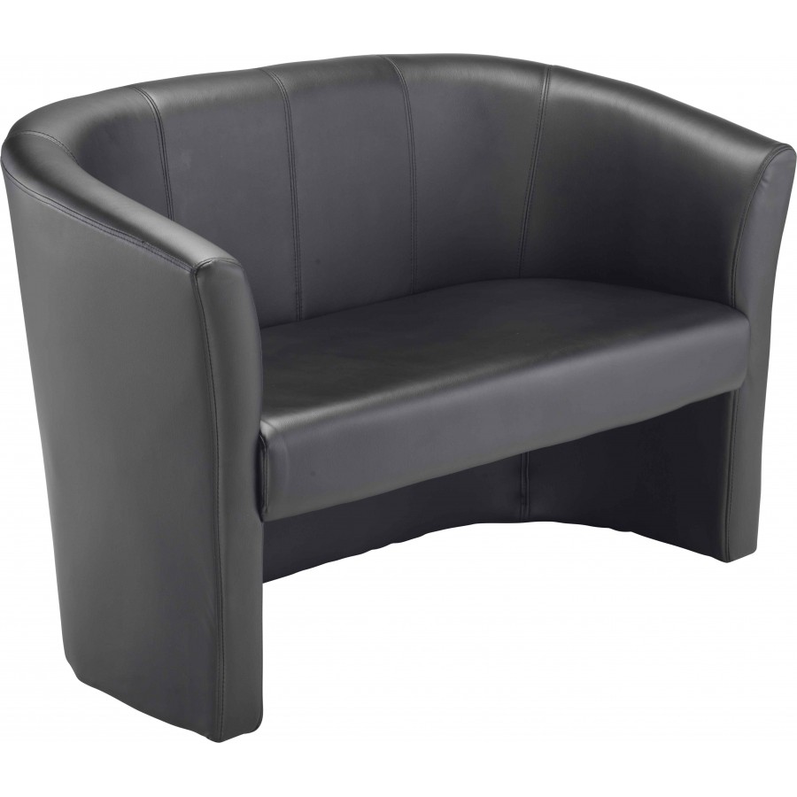 Encounter Sofa Black PU Leather